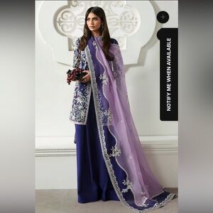Soraya Elegant Purple Embroidered Dress
